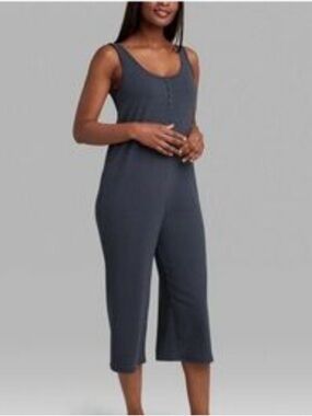 Tommy John waffle navy crop jumper